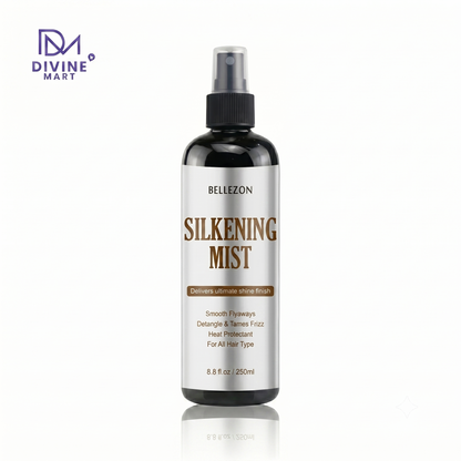 Pro-Keratin Heat Protectant Silkening Mist – Anti-Frizz & Instant Shine Hair Spray