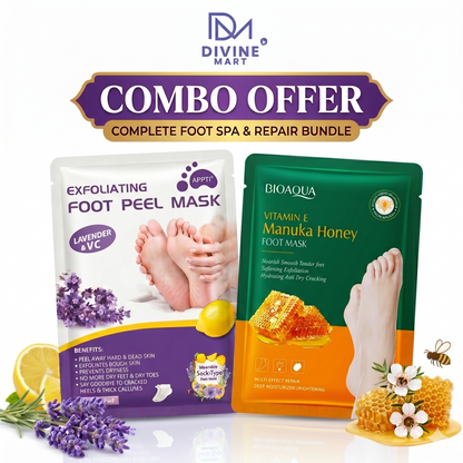 Exfoliating Peel & Honey Foot Mask Bundle - Divine Mart