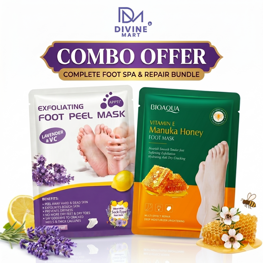 Exfoliating Peel & Honey Foot Mask Bundle - Divine Mart