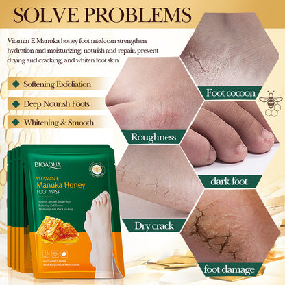 Exfoliating Peel & Honey Foot Mask Bundle - Divine Mart